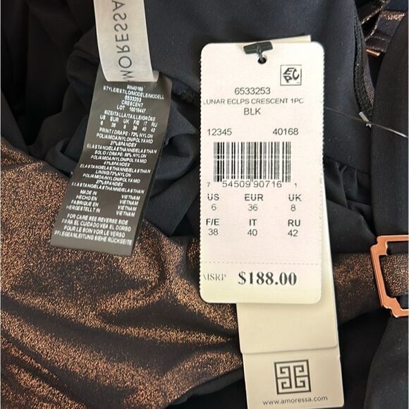 Amoressa by Miraclesuit Lunar Eclipse Horizon One Shoulder Swimsuit - Picture 11 of 11